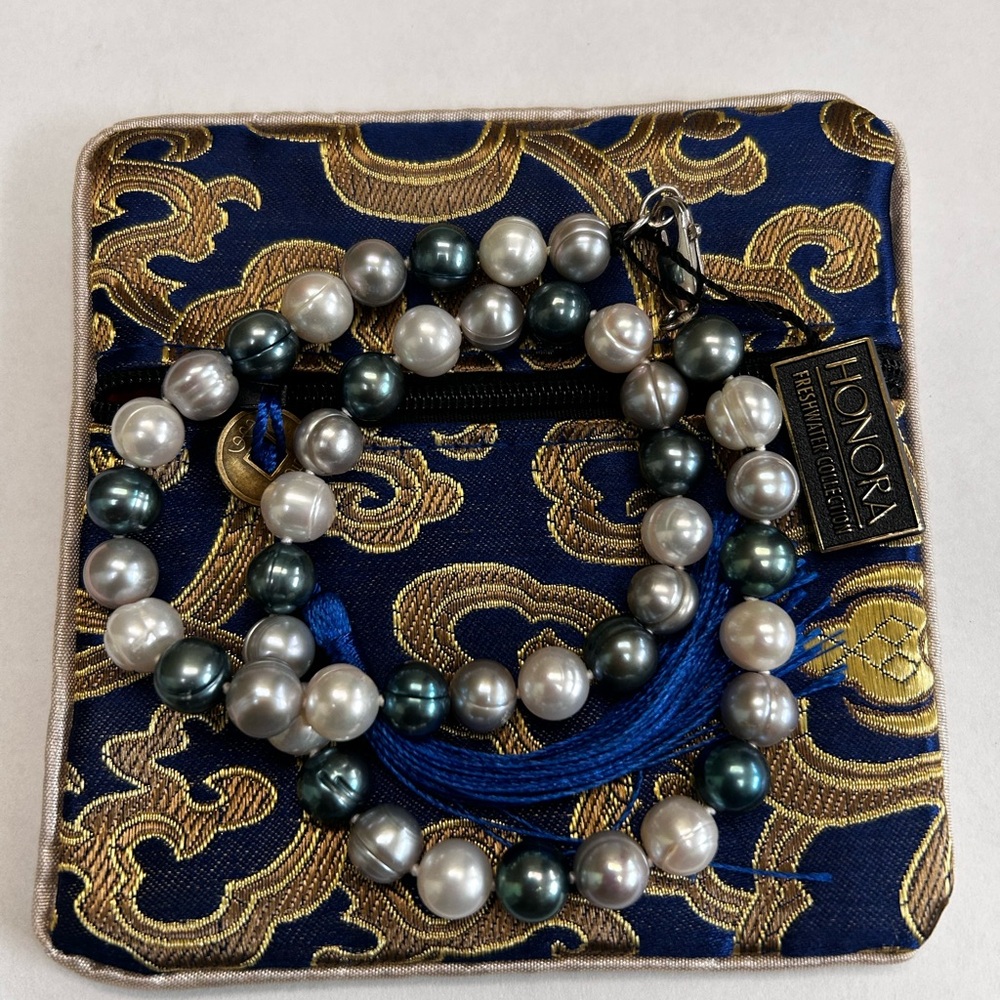 Honora Multicolor Pearl Necklace with Elegant Pouch